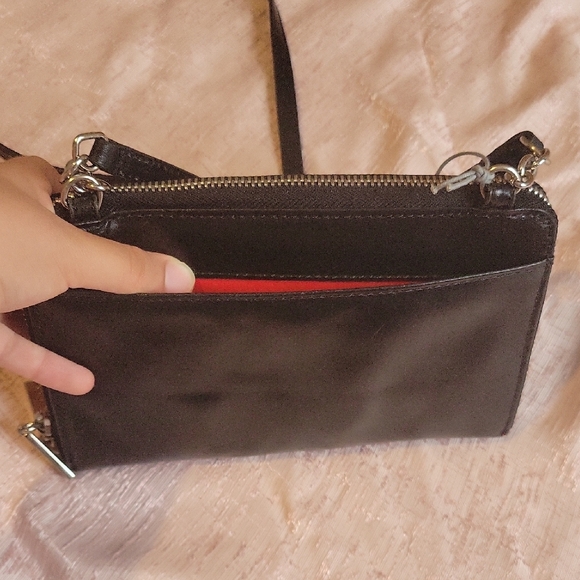 Hobo Black Crossbody Bag Wallet